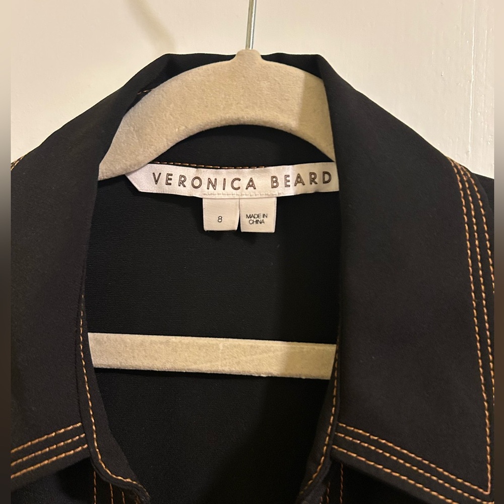 Black Veronica Beard Wrap Dress - Picture 3 of 6